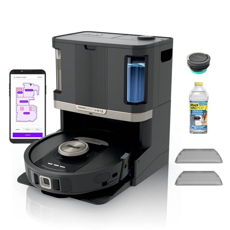 slide 2 of 12, Shark Power Detect 2-in-1 Robot Vacuum and Mop with NeverTouch Pro Base - RV2820ZE, 1 ct