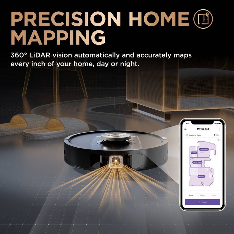 slide 3 of 12, Shark Power Detect 2-in-1 Robot Vacuum and Mop with NeverTouch Pro Base - RV2820ZE, 1 ct