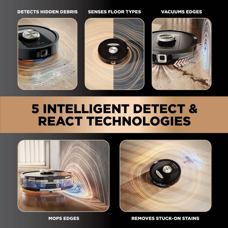 slide 8 of 12, Shark Power Detect 2-in-1 Robot Vacuum and Mop with NeverTouch Pro Base - RV2820ZE, 1 ct
