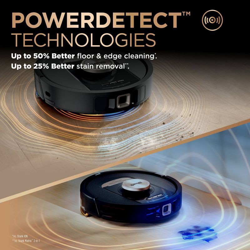 slide 10 of 12, Shark Power Detect 2-in-1 Robot Vacuum and Mop with NeverTouch Pro Base - RV2820ZE, 1 ct
