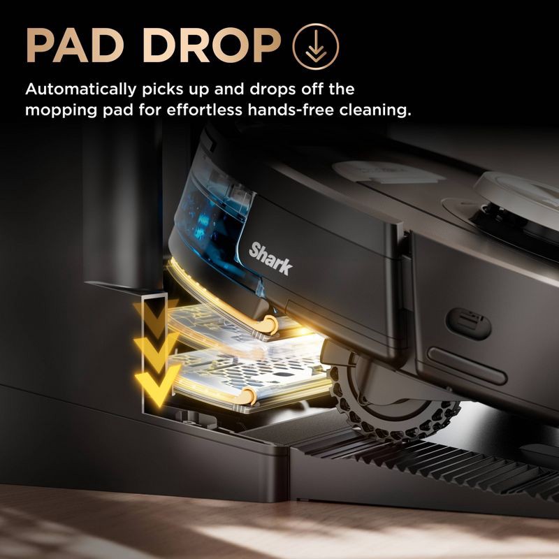 slide 4 of 12, Shark Power Detect 2-in-1 Robot Vacuum and Mop with NeverTouch Pro Base - RV2820ZE, 1 ct