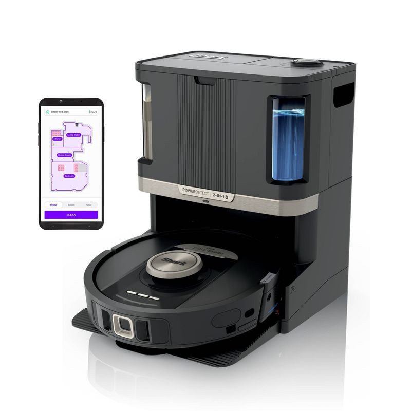 slide 1 of 12, Shark Power Detect 2-in-1 Robot Vacuum and Mop with NeverTouch Pro Base - RV2820ZE, 1 ct
