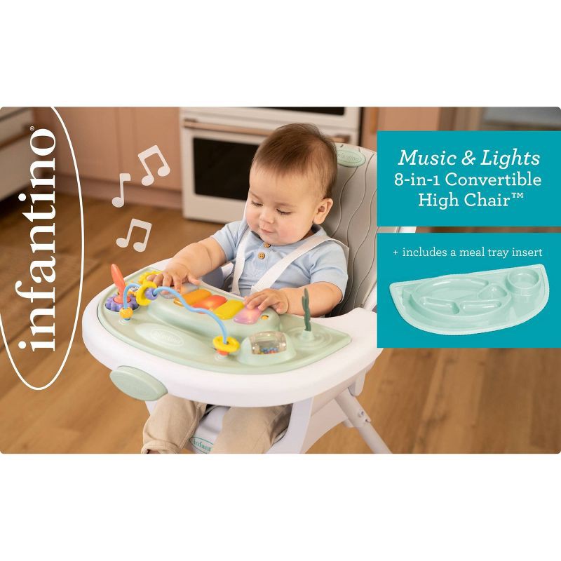 slide 18 of 22, Infantino Music and Lights 8-in-1 Convertible High Chair, 1 ct