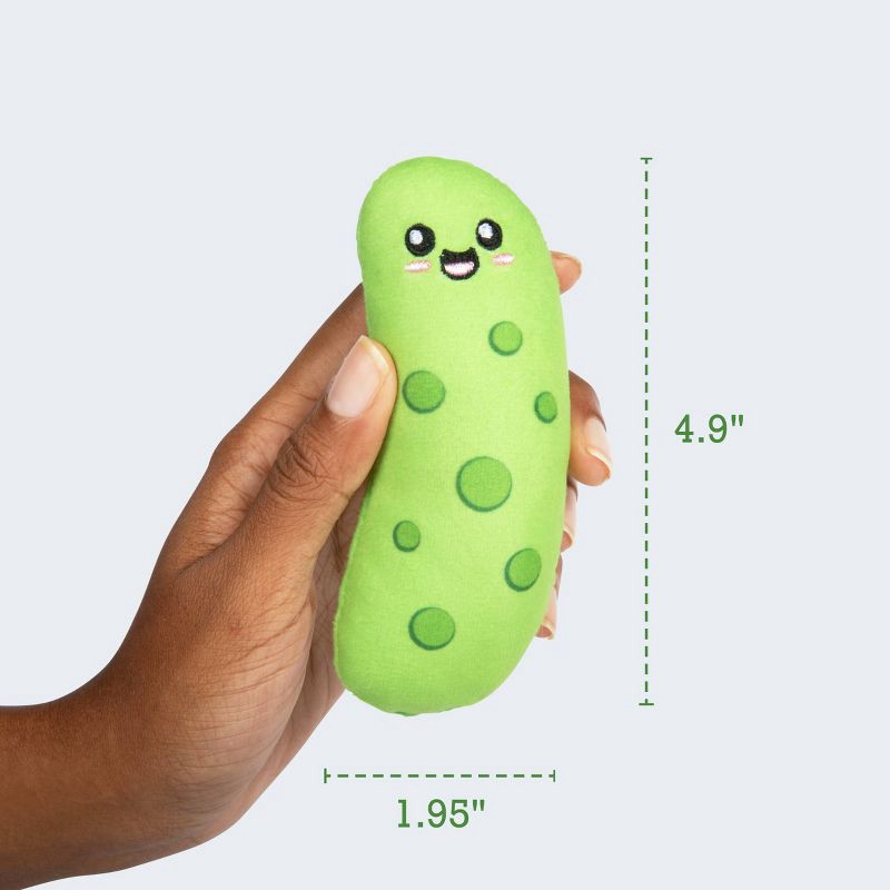 slide 9 of 9, What Do You Meme? Emotional Support Pickles Stuffed Animal: Novelty Polyester Plush Toy, Food-Themed, 5"x6", 1 ct