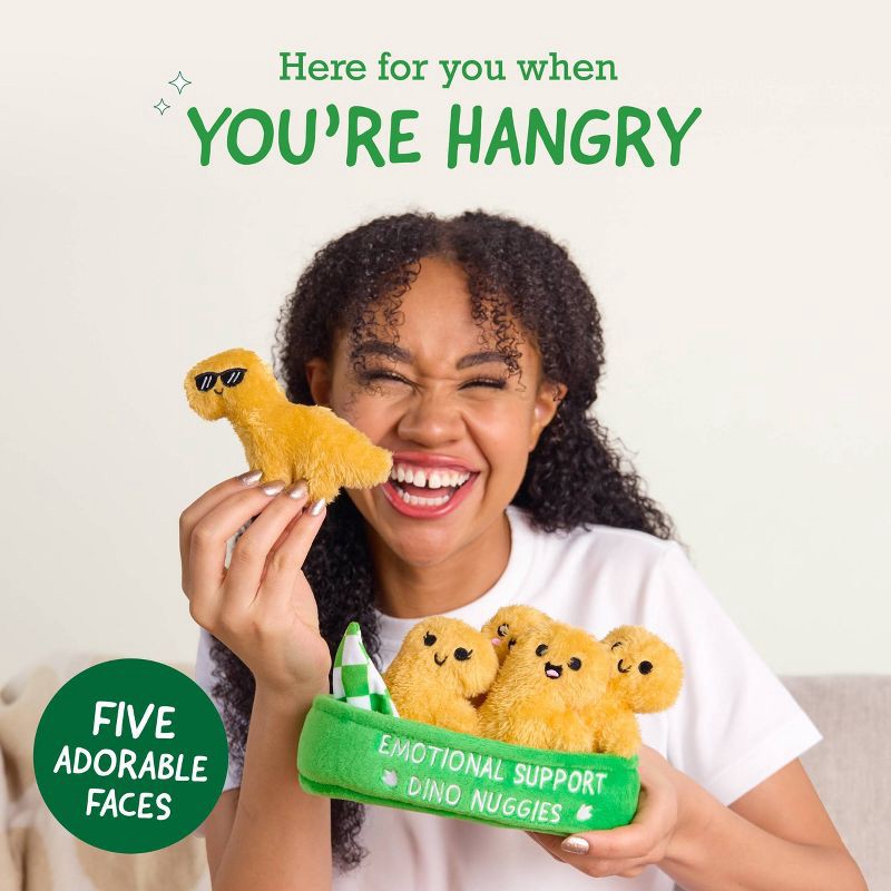 slide 4 of 9, What Do You Meme? Emotional Support Dino Nuggies Stuffed Animal, 1 ct