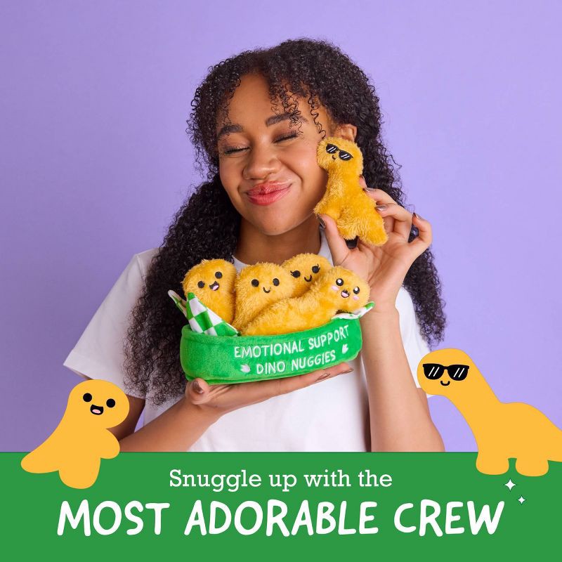 slide 5 of 9, What Do You Meme? Emotional Support Dino Nuggies Stuffed Animal, 1 ct