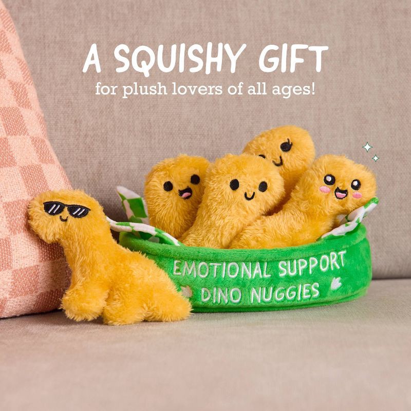 slide 6 of 9, What Do You Meme? Emotional Support Dino Nuggies Stuffed Animal, 1 ct