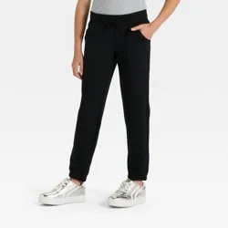 Girls&#x27; Fleece Jogger Pants - Cat &amp; Jack™ Black M