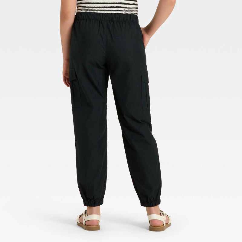 slide 3 of 3, Girls' Parachute Cargo Pants - Cat & Jack™ Black XS, 1 ct