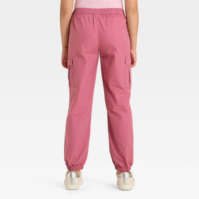 slide 2 of 3, Girls' Parachute Cargo Pants - Cat & Jack™ Pink Rose L, 1 ct