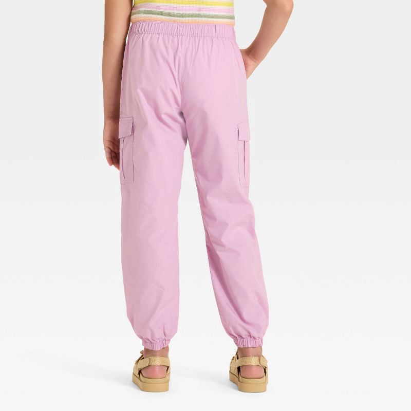 slide 3 of 3, Girls' Parachute Cargo Pants - Cat & Jack™ Lavender XS, 1 ct
