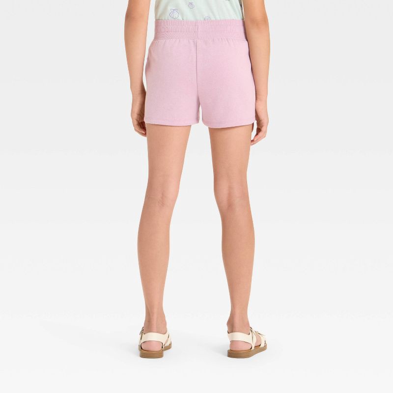 slide 2 of 3, Girls' Fleece Shorts - Cat & Jack™ Lavender M, 1 ct