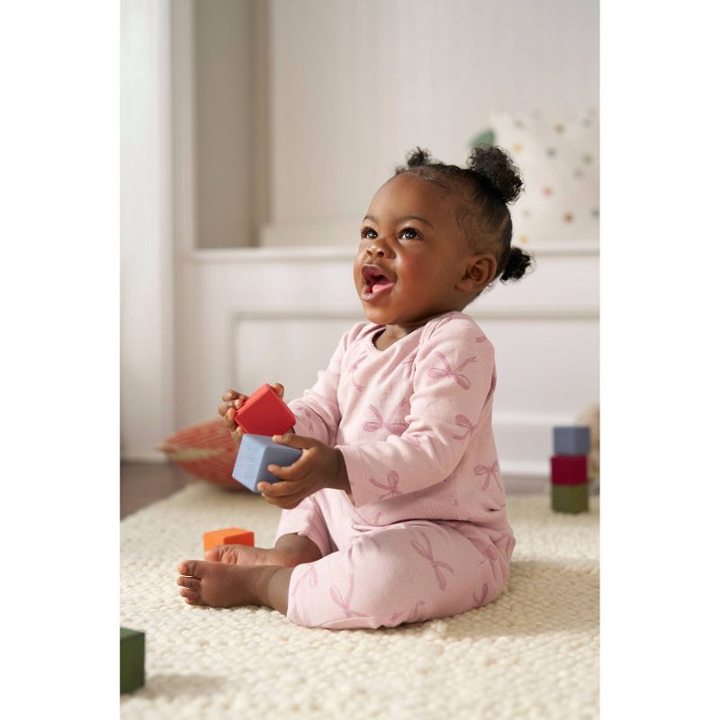 slide 2 of 10, Carter's Just One You® Baby Girls' Bows Long Sleeve Bodysuit - Burgundy 3M, 1 ct