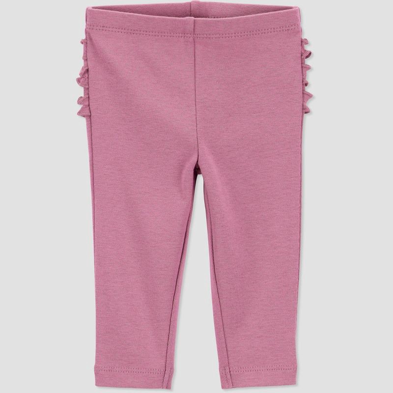 slide 2 of 8, Carter's Just One You® Baby Girls' 2pk Ruffle Pants - Burgundy 18M, 2 ct
