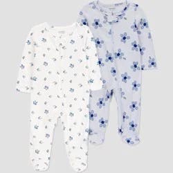 Carter's Just One You® Baby Girls' 2pk Floral Sleep N' Play - Blue 6M