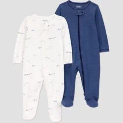 Carter's Just One You® Baby Boys' 2pk Airplanes Sleep N' Play - Navy Blue Newborn