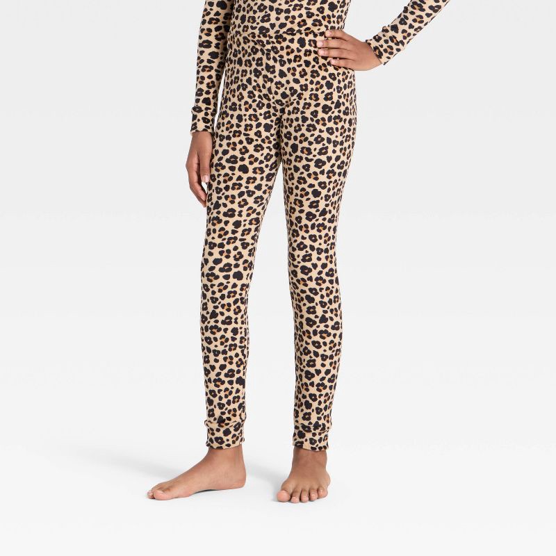 slide 4 of 4, Kids' Long Sleeve Snuggly Soft Pajama Set - Cat & Jack™ Beige 6, 1 ct