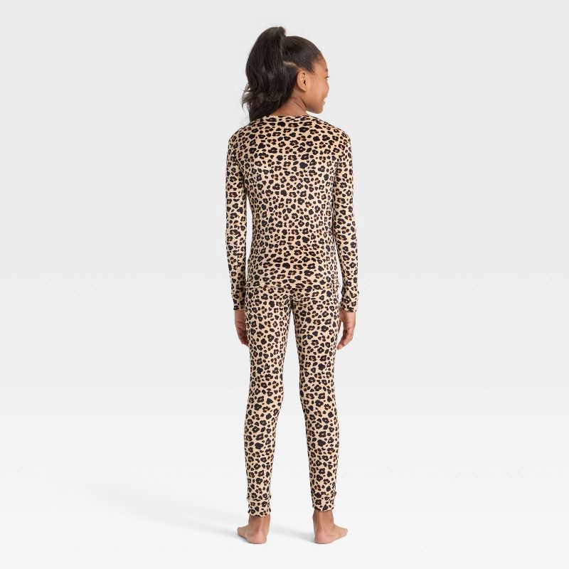 slide 2 of 4, Kids' Long Sleeve Snuggly Soft Pajama Set - Cat & Jack™ Beige 12, 1 ct