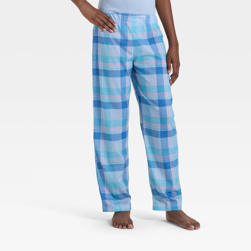 slide 4 of 4, Girls' Short Sleeve Graphic T-Shirt and Pants Pajama Set - Cat & Jack™ Blue S, 1 ct