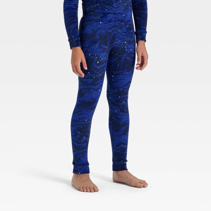 slide 4 of 4, Kids' Long Sleeve Snuggly Soft Pajama Set - Cat & Jack™ Navy Blue 8, 1 ct