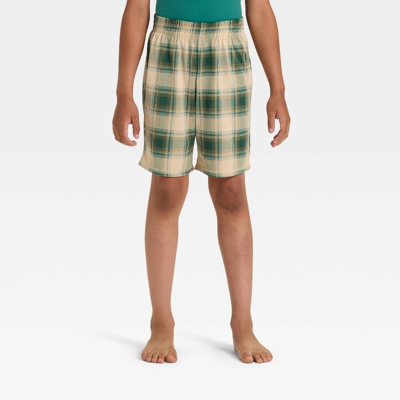 slide 4 of 4, Boys' 2pc Short Sleeve Pajama Set - Cat & Jack™ Green L, 2 ct
