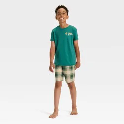 Boys' 2pc Short Sleeve Pajama Set - Cat & Jack™ Green L