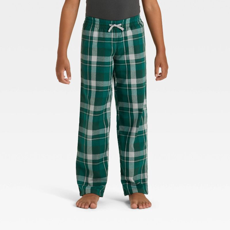 slide 1 of 3, Boys' Plaid Pajama Pants - Cat & Jack™ Green S, 1 ct