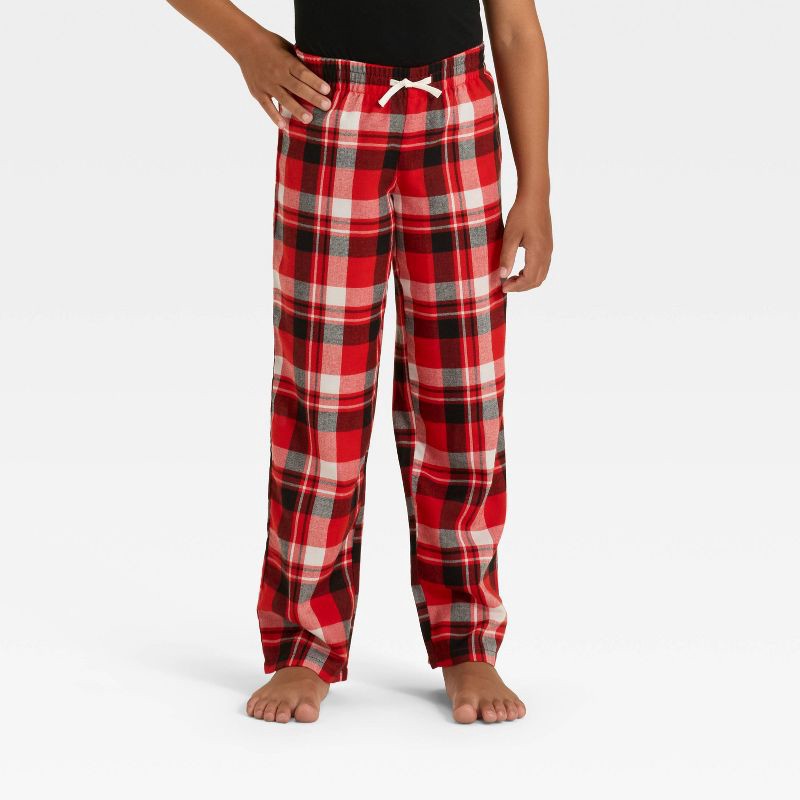 slide 1 of 3, Boys' Plaid Pajama Pants - Cat & Jack™ Red XL, 1 ct