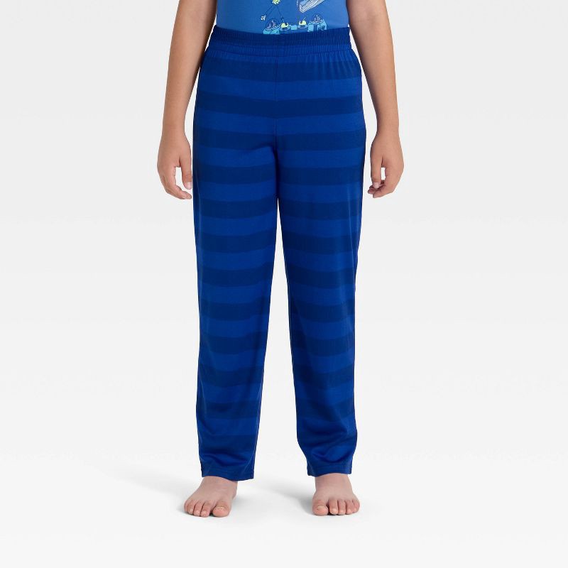 slide 4 of 4, Boys' 2pc Short Sleeve Graphic T-Shirt and Pants Pajama Set - Cat & Jack™ Blue M, 2 ct