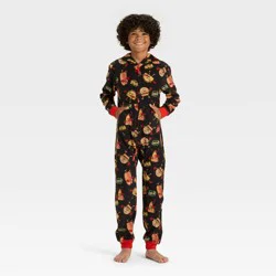 Boys' Food Fight Union Suit - Cat & Jack™ Black S