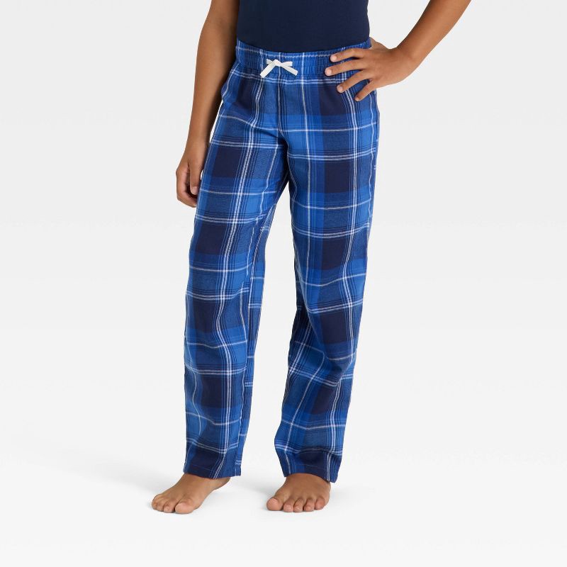 slide 1 of 3, Boys' Plaid Pajama Pants - Cat & Jack™ Blue XS, 1 ct