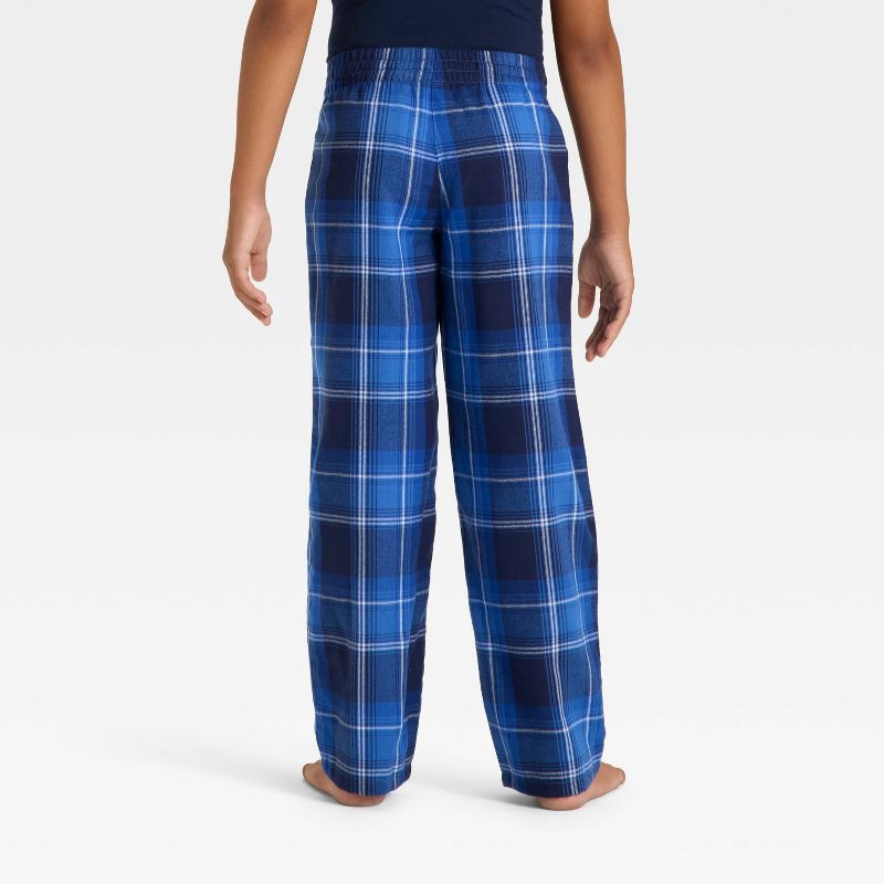 slide 2 of 3, Boys' Plaid Pajama Pants - Cat & Jack™ Blue S, 1 ct
