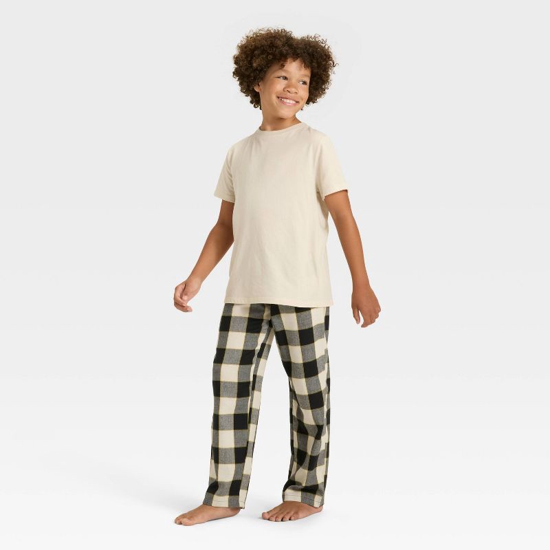 slide 2 of 3, Boys' Plaid Pajama Pants - Cat & Jack™ Black XL, 1 ct