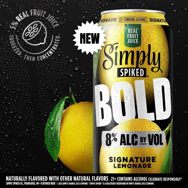 slide 2 of 6, Simply Spiked Bold Lemonade Flavored Beverages - 24 fl oz Can, 24 fl oz