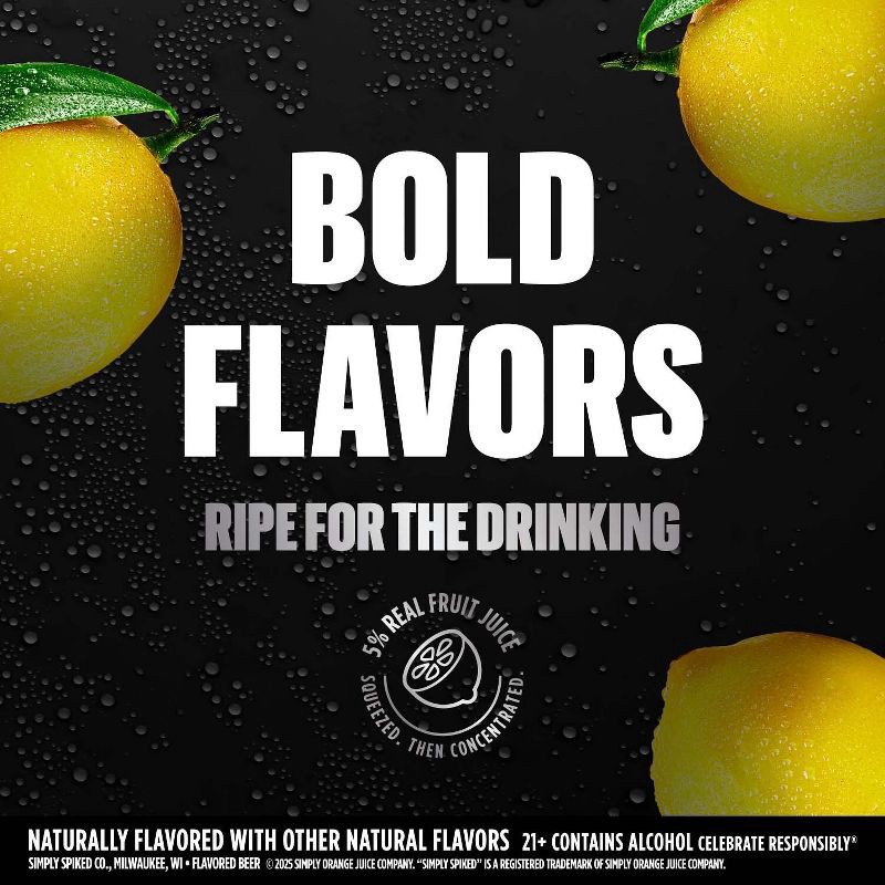 slide 4 of 6, Simply Spiked Bold Lemonade Flavored Beverages - 24 fl oz Can, 24 fl oz