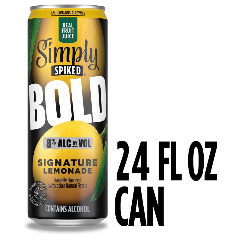 slide 1 of 6, Simply Spiked Bold Lemonade Flavored Beverages - 24 fl oz Can, 24 fl oz