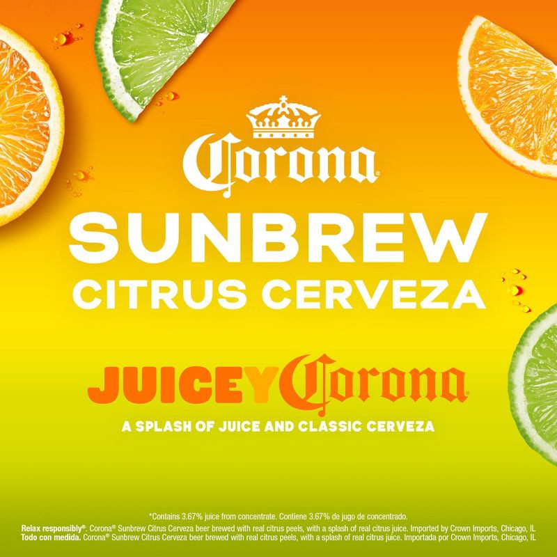 slide 6 of 8, Corona Sunbrew Beer - 24 fl oz Can, 24 fl oz