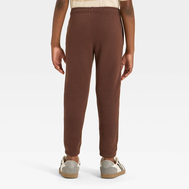 slide 2 of 3, Boys' Pull-On Fleece Sweatpants - Cat & Jack™ Brown S, 1 ct