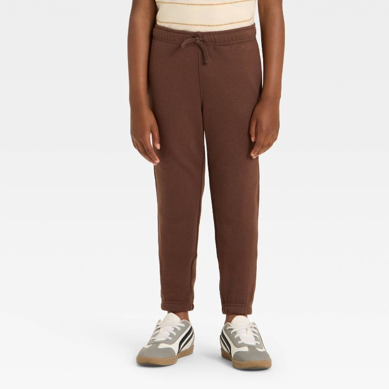 slide 1 of 3, Boys' Pull-On Fleece Sweatpants - Cat & Jack™ Brown XL, 1 ct