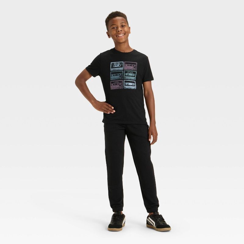 slide 3 of 3, Boys' Pull-On Fleece Sweatpants - Cat & Jack™ Black L, 1 ct