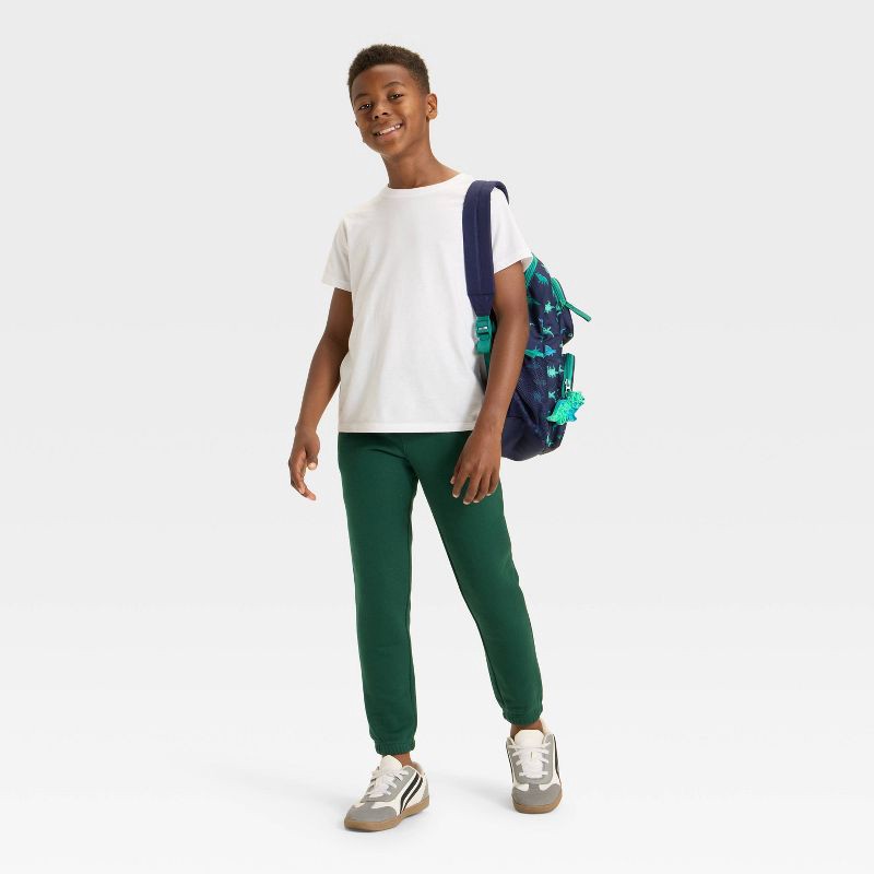 slide 3 of 3, Boys' Pull-On Fleece Sweatpants - Cat & Jack™ Dark Green XS, 1 ct