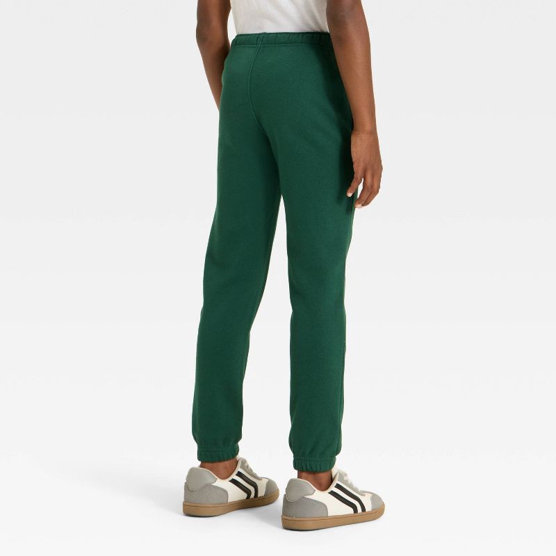 slide 2 of 3, Boys' Pull-On Fleece Sweatpants - Cat & Jack™ Dark Green XL, 1 ct