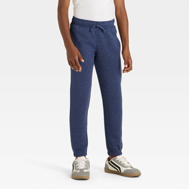 slide 1 of 3, Boys' Pull-On Fleece Sweatpants - Cat & Jack™ Navy Blue M, 1 ct
