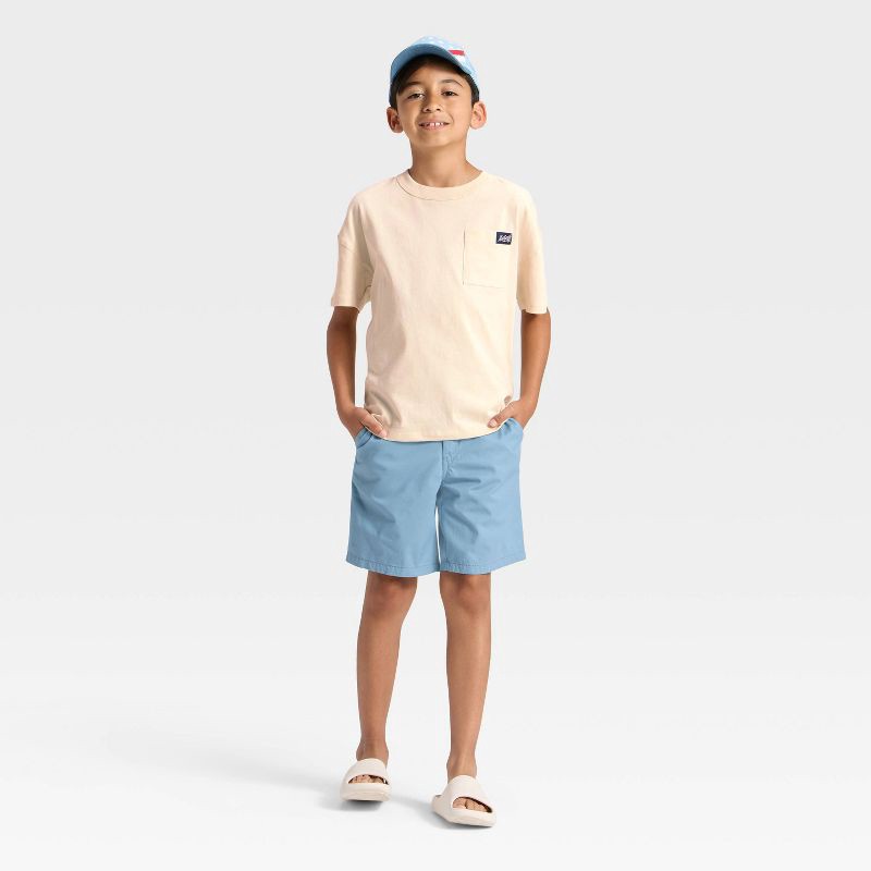 slide 3 of 3, Boys' Short Sleeve Oversized Fit T-Shirt - Cat & Jack™ Off-White XL, 1 ct