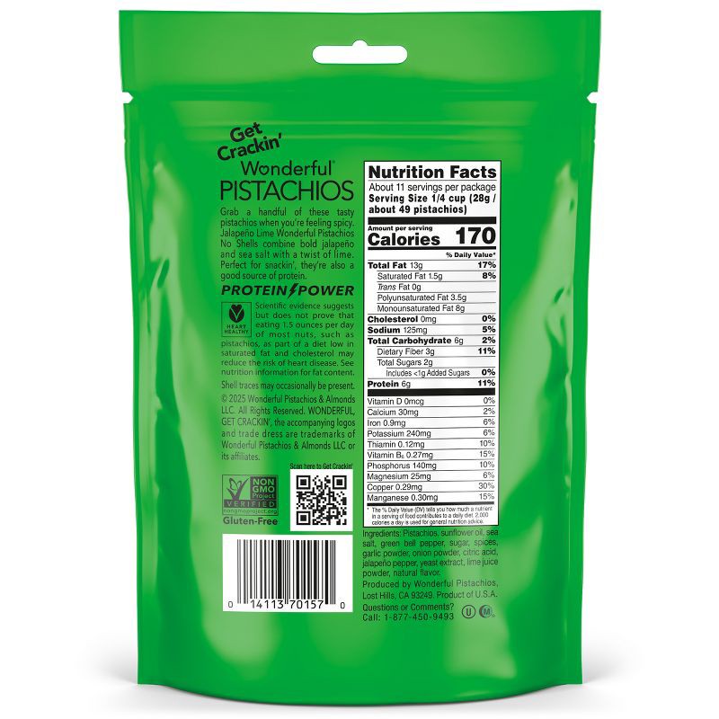 slide 7 of 9, Wonderful Pistachios No Shell Jalapeno Lime - 11oz, 11 oz