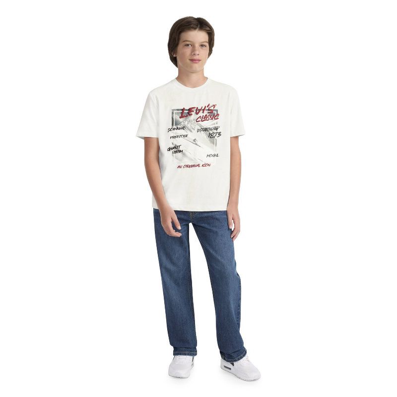 slide 2 of 5, Levi's® Boys' Short Sleeve Skiing Cowboy Graphic T-Shirt - White M, 1 ct