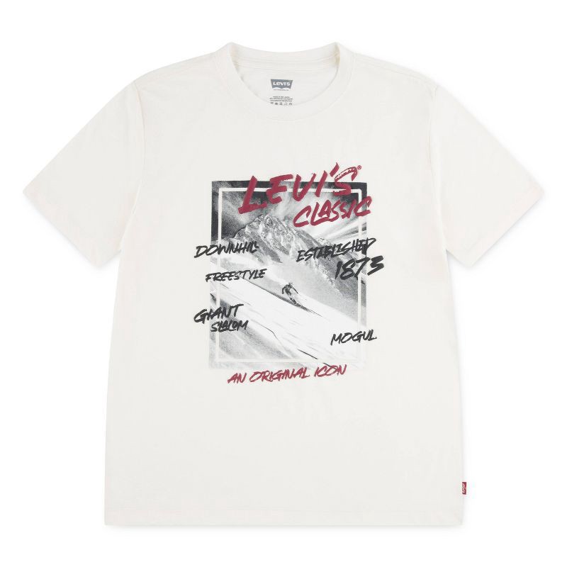 slide 4 of 5, Levi's® Boys' Short Sleeve Skiing Cowboy Graphic T-Shirt - White M, 1 ct