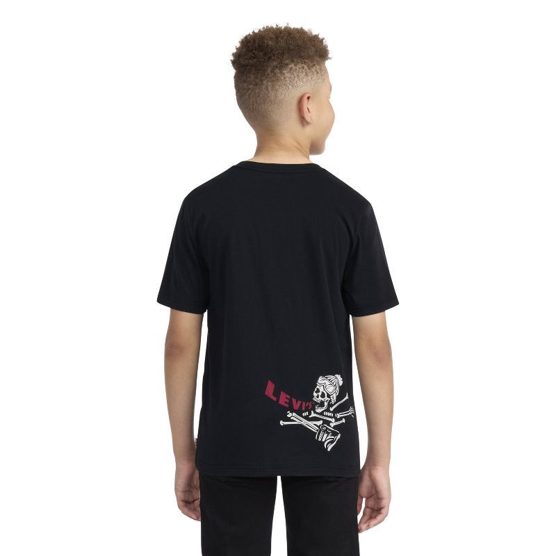 slide 3 of 6, Levi's® Boys' Short Sleeve Snowboarding Skeleton Graphic T-Shirt - Black L, 1 ct