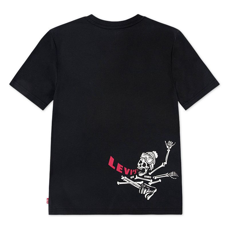 slide 5 of 6, Levi's® Boys' Short Sleeve Snowboarding Skeleton Graphic T-Shirt - Black L, 1 ct