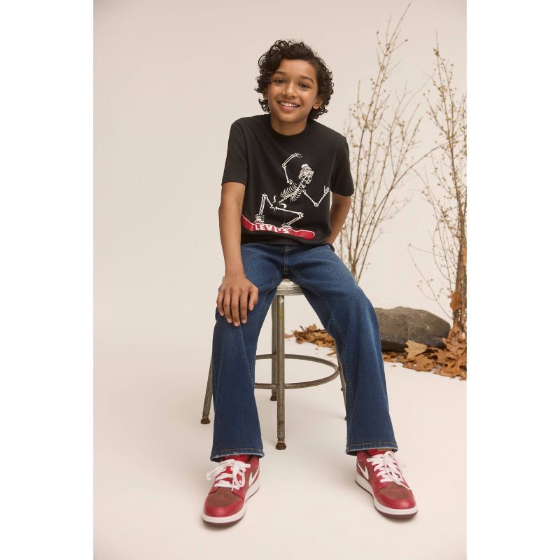 slide 6 of 6, Levi's® Boys' Short Sleeve Snowboarding Skeleton Graphic T-Shirt - Black L, 1 ct